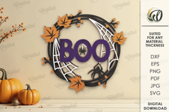 Halloween Layered Wreaths Bundle LaserCut. Halloween SVG Product Image 4