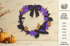 Halloween Layered Wreaths Bundle LaserCut. Halloween SVG Product Image 5