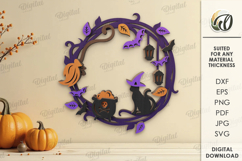 Halloween Layered Wreaths Bundle LaserCut. Halloween SVG Product Image 9