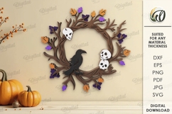 Halloween Layered Wreaths Bundle LaserCut. Halloween SVG Product Image 10