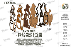 Halloween Led Nightlight Lasercut. Halloween Night Lamp SVG Product Image 2