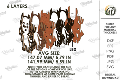 Halloween Led Nightlight Lasercut. Halloween Night Lamp SVG Product Image 2