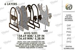 Halloween Led Nightlight Lasercut. Halloween Night Lamp SVG Product Image 2