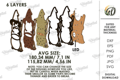 Halloween Led Nightlight Lasercut. Halloween Night Lamp SVG Product Image 2