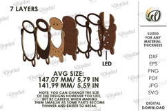 Halloween Led Nightlight Lasercut. Halloween Night Lamp SVG Product Image 2