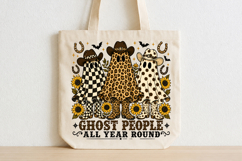 Halloween Leopard Print Rustic Checkered Cowgirl Boots PNG Product Image 4