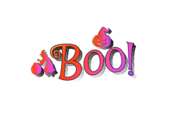 Halloween lettering typography art isolated Product Image 1