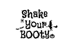 Halloween lettering typography black illustration art Product Image 1