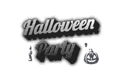 Halloween lettering typography dots art graphic Product Image 1