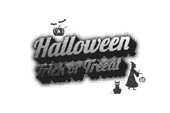 Halloween lettering typography dots art vector Product Image 1