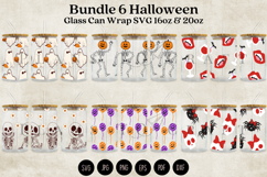 halloween libbey beer can glass full wrap svg presized template for 16oz and 20oz glass for Cricut Silhouette and sublimation