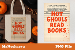 Halloween Library Card Sublimation | Hot Ghouls Read Books Product Image 1