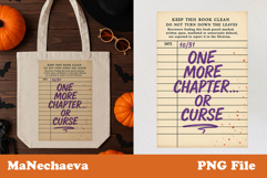 Halloween Library Card Sublimation | One More Chapter Clipar Product Image 1