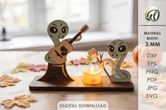 Halloween Light Stand Laser Cut. Candle Holder SVG Product Image 1