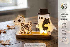 Halloween Light Stands Bundle Laser Cut. Candle Holder SVG Product Image 10