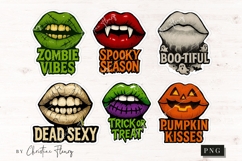 Funny Halloween Lips Sticker Bundle PNG Product Image 3