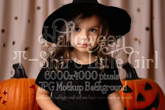 Halloween T Shirt Mockup, Little Girl Halloween Mockup, d1 Product Image 1
