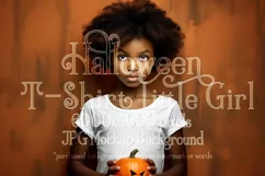 Halloween T Shirt Mockup, Little Girl Halloween Mockup, d12 Product Image 1