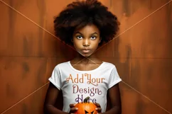 Halloween T Shirt Mockup, Little Girl Halloween Mockup, d12 Product Image 2