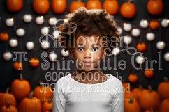Halloween T Shirt Mockup, Little Girl Halloween Mockup, d14 Product Image 1