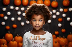 Halloween T Shirt Mockup, Little Girl Halloween Mockup, d14 Product Image 2