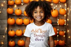 Halloween T Shirt Mockup, Little Girl Halloween Mockup, d15 Product Image 2