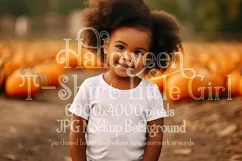 Halloween T Shirt Mockup, Little Girl Halloween Mockup, d17 Product Image 1