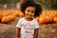 Halloween T Shirt Mockup, Little Girl Halloween Mockup, d17 Product Image 2