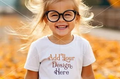 Halloween T Shirt Mockup, Little Girl Halloween Mockup, d18 Product Image 2