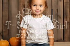 Halloween T Shirt Mockup, Little Girl Halloween Mockup, d19 Product Image 1
