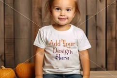 Halloween T Shirt Mockup, Little Girl Halloween Mockup, d19 Product Image 2