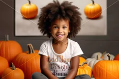 Halloween T Shirt Mockup, Little Girl Halloween Mockup, d24 Product Image 2