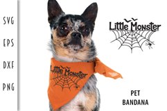 Dog Bandana - Halloween Little Monster SVG Product Image 1