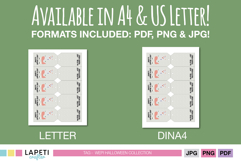 Halloween llama ghost gift tags in A4 and US Letter size PDF format, ready to print multiple tags per page.
