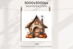 Halloween Magic Hut Pumpkin House Clipart Witch Fairy PNG Tale Image Watercolor Transparent Print illustration sublimation creepy printable digital watercolor Halloween Magic Hut Pumpkin House clipart, sublimation nursery, Creepy Witch, storefront