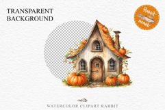 Halloween Magic Hut Pumpkin House Clipart Witch Fairy PNG Tale Image Watercolor Transparent Print illustration sublimation creepy printable digital watercolor Halloween Magic Hut Pumpkin House clipart, sublimation nursery, Creepy Witch, storefront