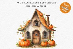 Halloween Magic Hut Pumpkin House Clipart Witch Fairy PNG Tale Image Watercolor Transparent Print illustration sublimation creepy printable digital watercolor Halloween Magic Hut Pumpkin House clipart, sublimation nursery, Creepy Witch, storefront
