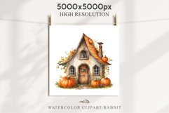Halloween Magic Hut Pumpkin House Clipart Witch Fairy PNG Tale Image Watercolor Transparent Print illustration sublimation creepy printable digital watercolor Halloween Magic Hut Pumpkin House clipart, sublimation nursery, Creepy Witch, storefront