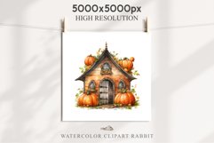 Halloween Magic Hut Pumpkin House Clipart Witch Fairy PNG Tale Image Watercolor Transparent Print illustration sublimation creepy printable digital watercolor Halloween Magic Hut Pumpkin House clipart, sublimation nursery, Creepy Witch, storefront