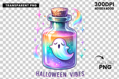 halloween magic potion bottle ghost png, halloween ghost with potion clipart, kawaii ghost potion design, spooky cute ghost printable, halloween witch ghost artwork, ghost with potion bottle sublimation, halloween potion ghost png, magical halloween ghost