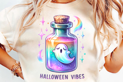halloween magic potion bottle ghost png, halloween ghost with potion clipart, kawaii ghost potion design, spooky cute ghost printable, halloween witch ghost artwork, ghost with potion bottle sublimation, halloween potion ghost png, magical halloween ghost