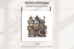 Halloween Magic Shop Storefront Clipart PNG Scrapbooking Art Tale Image Watercolor Transparent Print illustration sublimation creepy printable digital watercolor halloween bakery stand, Magic Shop clipart, sublimation nursery, Creepy Witch, storefront
