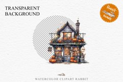 Halloween Magic Shop Storefront Clipart PNG Scrapbooking Art Tale Image Watercolor Transparent Print illustration sublimation creepy printable digital watercolor halloween bakery stand, Magic Shop clipart, sublimation nursery, Creepy Witch, storefront