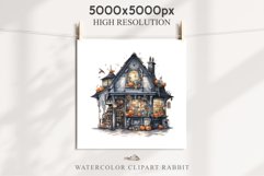 Halloween Magic Shop Storefront Clipart PNG Scrapbooking Art Tale Image Watercolor Transparent Print illustration sublimation creepy printable digital watercolor halloween bakery stand, Magic Shop clipart, sublimation nursery, Creepy Witch, storefront