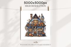Halloween Magic Shop Storefront Clipart PNG Scrapbooking Art Tale Image Watercolor Transparent Print illustration sublimation creepy printable digital watercolor halloween bakery stand, Magic Shop clipart, sublimation nursery, Creepy Witch, storefront