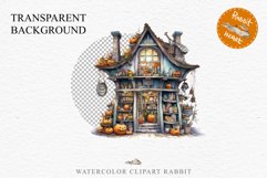 Halloween Magic Shop Storefront Clipart PNG Scrapbooking Art Tale Image Watercolor Transparent Print illustration sublimation creepy printable digital watercolor halloween bakery stand, Magic Shop clipart, sublimation nursery, Creepy Witch, storefront