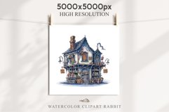 Halloween Magic Shop Storefront Clipart PNG Scrapbooking Art Tale Image Watercolor Transparent Print illustration sublimation creepy printable digital watercolor halloween bakery stand, Magic Shop clipart, sublimation nursery, Creepy Witch, storefront
