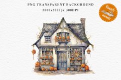 Halloween Magic Shop Storefront Clipart PNG Scrapbooking Art Tale Image Watercolor Transparent Print illustration sublimation creepy printable digital watercolor halloween bakery stand, Magic Shop clipart, sublimation nursery, Creepy Witch, storefront