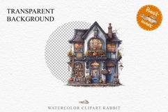 Halloween Magic Shop Storefront Clipart PNG Scrapbooking Art Tale Image Watercolor Transparent Print illustration sublimation creepy printable digital watercolor halloween bakery stand, Magic Shop clipart, sublimation nursery, Creepy Witch, storefront