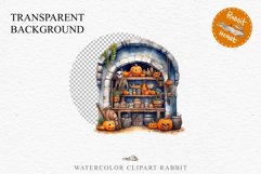 Halloween Magic Shop Storefront Clipart PNG Scrapbooking Art Tale Image Watercolor Transparent Print illustration sublimation creepy printable digital watercolor halloween bakery stand, Magic Shop clipart, sublimation nursery, Creepy Witch, storefront